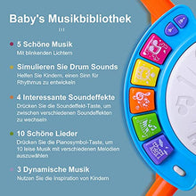 Load image into Gallery viewer, Kids Drum Set, Rabing Electric Musical Instruments Toys with 2 Drum Sticks, Beats Flash Light and Adjustable Microphone, Early Learning Birthday Gift for 3+ Years Old Boys and Girls, Multicolor
