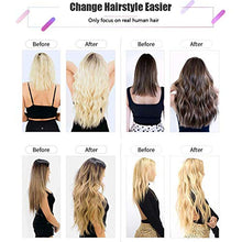 Load image into Gallery viewer, [Special Offer] LaaVoo Blonde Balayage Clip in Hair Extensions Real Human Hair 16inch Clip in Human Hair Extensions Full Head Balayage Brown Ombre Blonde Hair Extensions Clip in Real Hair 7pcs 120g
