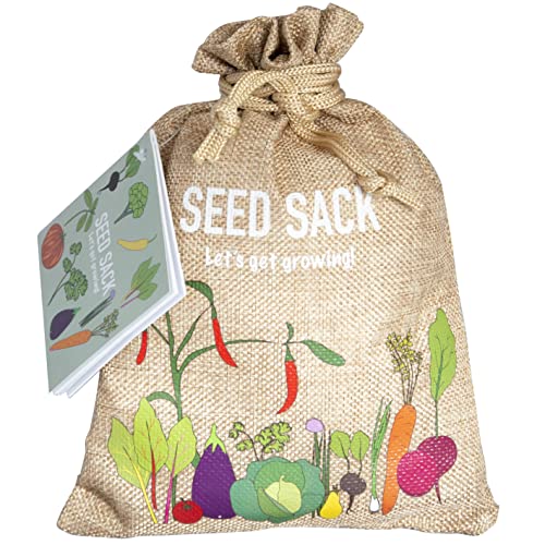 Scott & Co. Seed Sack - 30 Variety Pack of Mixed Vegetable and Herb Seeds, High Yield Indoor and Outdoor Planting Gardeners Heirloom Veg Set. Gardening Gift