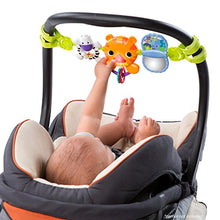 Load image into Gallery viewer, Bright Starts, Take Along Musical Carrier Activity Toy Bar, 4 Melodies, Ball Rattle, Self Discovery Mirror, Bead Chaser, Jungle Themed Baby Toys, Clip on Pram &amp; Pushchair, Ages Newborn +, Multi-Colour

