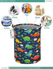 Load image into Gallery viewer, FANKANG Laundry Hamper Storage Bins Nursery Hamper Canvas Foldable Large Storage Baskets for Kids Toys Room, Nursery, Home,Gift Basket, Office, Bedroom, Clothes(Forest Dinosaur)
