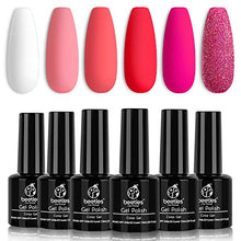 Load image into Gallery viewer, Beetles Valentine's Day Glitter Baby Pink Red Gel Nail Polish Set 6 Colors Pink White Gel Polish Kit Soak Off LED Lamp Nail Gel Kit Christmas New Year Girlfriend Gift for Women Mom Manicure Kit
