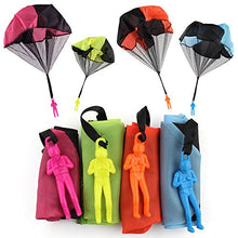 Load image into Gallery viewer, Sipobuy NO 4 piece hand throw parachute men set, tangle free flight, creative multi-color toy for boys and girls, children and adults
