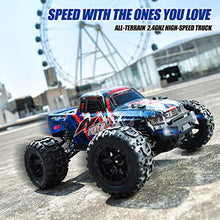 Load image into Gallery viewer, BEZGAR 7 Hobbyist Grade 1:16 Scale Remote Control Truck, 4WD High Speed 42 Km/h All Terrains Electric Toy Off Road RC Monster Vehicle Car Crawler with Rechargeable Batteries for Kids and Adults
