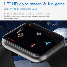 Load image into Gallery viewer, Ideapro Smart Watch I8, 1.7" Touch Screen Waterproof IP67 Fitness Activity Trackers Smartband for Men Women, Music, Game, Heart Rate Monitor, Sleep Monitoring, for Android IOS, Black
