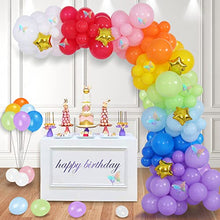 Load image into Gallery viewer, Rainbow Balloon Arch Garland Kit Party Decorations 147PCs Blue Pink Green Orange Red Star Foil Balloons Butterfly for Girls Boys Birthday Baby Shower Decoration Wedding Anniversary Party Supplies
