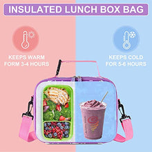 Load image into Gallery viewer, Lunch Bag for Girls, VASCHY Insulated Lightweight Lunch Box Bag for Toddler Girls to School Daycare Kindergarten Children with Detachable Shoulder Strap (Unicorn)

