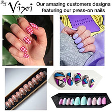 Load image into Gallery viewer, By Vixi 600 Pieces SHORT OVAL NAIL SET with FREE GLUE &amp; PREP FILE, 10 Sizes – Opaque Express Full Cover False Fingernail Extensions for Salon Professionals &amp; Home Use
