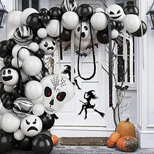 Load image into Gallery viewer, Halloween Balloon Arch Kit, Halloween Party Decorations Balloon Garland Arch Kit, White and Black Balloon Arch Kit for Halloween Party Indoor Outdoor
