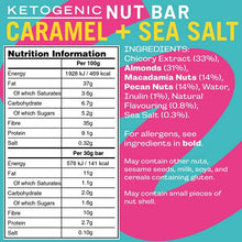 Load image into Gallery viewer, Fatt (aka Fattbar) Keto Nut Bars (Caramel &amp; Sea Salt, 5-Pack) | New Name - Same Keto Bars | 2g Carbs | Super Fats Natural Keto Snacks | Low Carb, High Fibre, Low Sugar, Sweetener Free, Vegan
