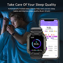 Load image into Gallery viewer, KOSPET Tank Smart Watch for Men, 1.72" Touch Screen Sport Watches with Blood Pressure, Heart Rate Monitor, SpO2, Fitness Watch with 5ATM IP69K Waterproof, 24 Sports Modes Outdoor Smartwatch (Black)
