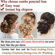 Load image into Gallery viewer, Short Messy Curly Dish Hair Bun Extension Easy Stretch hair Combs Clip in Ponytail Extension Scrunchie Chignon Tray Ponytail Hairpieces Grey

