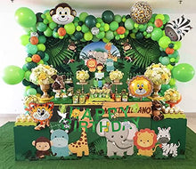 Load image into Gallery viewer, Jungle 1st Birthday Decorations Boys,AcnA Animal Safari Party Decorations with Jungle Safari Balloons,Animal balloons,40&#39;&#39; 1st Foil Balloon for Wild One Baby Boy First 1st Birthday Decoration recycled
