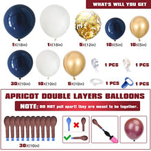 Load image into Gallery viewer, Balloon Arch Kit Burgundy Blue, Balloon Garland Kit Navy Blue Balloons Burgundy Balloons Balloon Garland Kit 106 PCS Balloon Arch Kit for Wedding Birthday Decorations Anniversary Decorations
