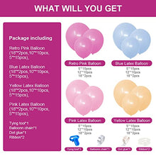 Load image into Gallery viewer, JORAKI 113pcs Retro Pink Balloon Garland Arch Kit with Pink Blue Yellow Latex Balloon Tying Tool Balloon Chain,Women Girls Party Balloon Kit for Wedding Baby Shower Girls Birthday Party Decoration
