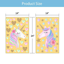 Load image into Gallery viewer, Beanlieve 2Pack Unicorn Wall Stickers - Removable Unicorn Wall Decals with Hearts &amp; Stars, Reflective Unicorn Wall Decor Stickers for Birthday Party,Kids Bedroom, Baby Nursery Room
