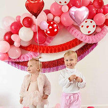 Load image into Gallery viewer, Mothers Day Balloons Arch Garland Kit Include Red Pink White Balloons,Heart Printed Balloons , Foil Mylar Heart Balloons, Valentines Wedding Party Decoration Supplies
