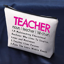 Load image into Gallery viewer, Teacher Definition Makeup Bag Funny Teacher Gift Teacher Appreciation Gifts for Women Teacher Bag Teacher Pencil Pouch Travel Toiletry Bag Gift(Stars Within Reach )
