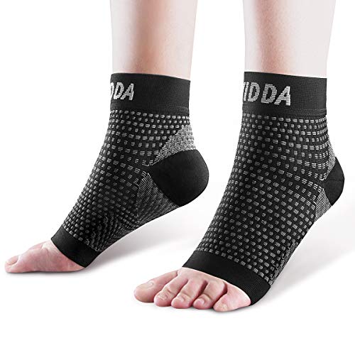 AVIDDA Plantar Fasciitis Socks 1 PAIR, Compression Foot Sleeves for Sport Arthritis Pain Relief, Ankle Support Brace for Men and Women Black M
