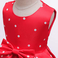 Load image into Gallery viewer, Cichic Girls Dresses for Party Kids Wedding Birthday Dress Elegant Dresses Kids Prom Ball Gown Baby Girl Occasion Dress 0-10 Years (3-4years, Red Dot)
