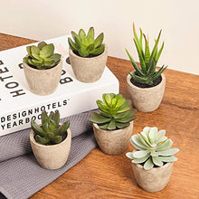 Load image into Gallery viewer, PRIMAISON Artificial Succulents Plants Potted Set-Decorative Fake Succulent Plant Faux Plastic Plant Indoor &amp;Outdoor for House Office Desk Bathroom Kitchen DIY Decor Gift Set of 6
