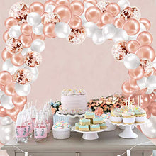 Load image into Gallery viewer, Balloon Arch Garland Kit, 132pcs Rose Gold Birthday Party Decoration, 10pcs Confetti Balloon 120pcs Latex Balloon and Tying Tool, Decoration Balloons for Birthday Wedding Graduation (Rose Gold)
