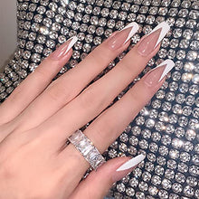 Load image into Gallery viewer, Brishow Coffin Long False Nails Fake Nails Pink Ballerina Acrylic Press on Nails Full Cover Stick on Nails 24pcs for Women and Girls
