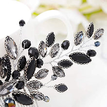 Load image into Gallery viewer, Handcess Bride Wedding Hair Combs Silver Rhinestone Bridal Hair Accessories and Headpiece for Women (Black)
