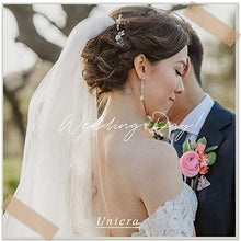 Load image into Gallery viewer, Unicra Bride Wedding Hair Vine Flower Headband Pearl Headpiece Bridal Hair Accessories for Women (Rose Gold)
