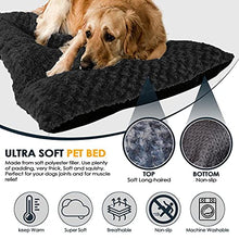 Load image into Gallery viewer, Large Dog Bed (102 x 70cm) Ultra Soft Pet Bed, Premium Plush Mattress Cushion For Medium Or Large Size Pets, Can Be Used For Dog Crate. Machine Wash &amp; Dryer Friendly. (Black)
