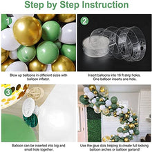 Load image into Gallery viewer, balloon arch，121Pcs Olive Green Balloon Garland Arch Kit,With Confetti Balloon and olive green, white, gold latex balloons,Suitable for boy and girl birthday party，Baby Shower Decorations
