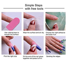 Load image into Gallery viewer, Yheakne V Shape Press on Nails Glossy French Green Nails Tips Ballerina Ombre Fake Nails Fashion Clip on Nails Full Cover Nails Artificial False Nails Tips for Women and Girls 24Pcs (Green Tips)

