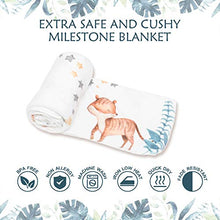 Load image into Gallery viewer, Taobeibei Baby Gift Monthly Milestone Blanket, Growth Tracking Mat of Baby, Soft Baby Flannel Blankets for Pictures, for Gifts, Jungle Safari Theme BoyGirl 130x100cm 300 Gram Weight（Jungle Animal）…
