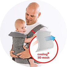 Load image into Gallery viewer, You+Me 4-in-1 Convertible Baby Carrier with 3D Cool Air Mesh - Heather Grey - Wear with a Newborn as Small as 8 lbs, and Infants up to Toddler of 32 pounds.
