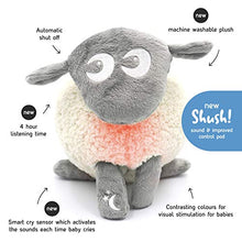 Load image into Gallery viewer, Sweet Dreamers, Ewan Deluxe with Shush, Grey - Washable Baby Sleep Aid with Cry Sensor
