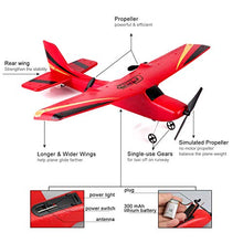 Load image into Gallery viewer, HAWK&#39;S WORK RC Airplanes, 2 Channel RC Plane Ready to Fly, 2.4 GHz Remote Control Airplane, Easy to Fly RC Glider for Kids &amp; Beginners (Red)
