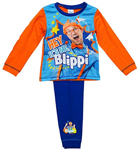 Boys Official New Hey It's Me Blippi Character Pyjamas Sizes from 18 Months to 5 Years, 3-4 Years