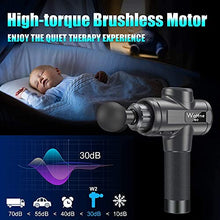 Load image into Gallery viewer, Muscle Massage Gun Deep Tissue Percussion Massager - Handheld Electric Body Massagers Sports Drill for Athletes Pain Relief&amp;Relax, Super Quiet Brushless Motor Cordless,20 Speed Level,Wattne W2 (Black)
