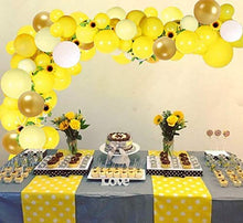 Load image into Gallery viewer, GuassLee Sunflower Party Decoration Balloons Set - Yellow Light Yellow White Gold Balloons for Sunflower Theme Birthday Baby Shower Wedding Decorations
