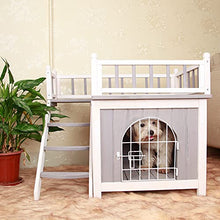 Load image into Gallery viewer, Petsfit Cat House Indoor, Iron Lockable Door Cat Houses for Indoor Cats with Balcony Design,Durable Grey
