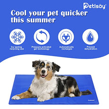 Load image into Gallery viewer, PetIsay Dog Cooling Mat, Cat Cooling Pad - Pressure-Activated Gel Cooling Mat for Dogs- Keep Your Dogs and Cats Comfortable All Summer - Avoid Overheating(65 ✕ 50 cm)
