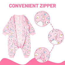 Load image into Gallery viewer, Baby Muslin Sleeping Sack Baby Sleeping Bag 1 Tog with Feet for Summer Cotton Swaddles Infant Wearable Blankets Long Sleeve Pajamas Romper Girls Boys 2-3 Years Pink Elephant
