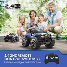 Load image into Gallery viewer, DEERC Remote Control Car RC Racing Cars,1:18 Scale 80 Min Play 2.4Ghz LED Light Auto Mode Off Road RC Trucks with Storage Case,All Terrain SUV Jeep Cars Toys Gifts for Boys Kids Girls Teens,Blue
