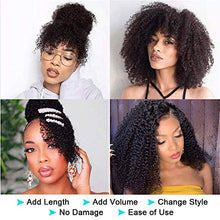 Load image into Gallery viewer, Kinky Curly Clip In Hair Extensions UDU Human Hair Extensions Clip In Hair 10pieces Triple Weft Full Head Clip In Hair Extensions (10inch)
