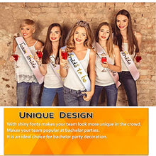 Load image into Gallery viewer, AniSqui 16pcs Hen Do Accessories, (1 Bride to be Sash + 10 Team Bride Sash + 3 Bride Tattoos + 1 Hen Party Veil + 1 Bride to be Tiara) Hen Party Accessories
