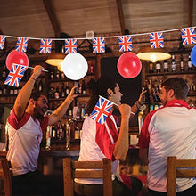 Load image into Gallery viewer, WEDNOK Union Jack Flag Set, 30pcs Red White Blue Balloons 10pcs British Flags 10m x 30pcs United Kingdom Banner for Queen Platinum Jubilee Decoration 2022 Celebration Birthday 70 Years Party VE Day

