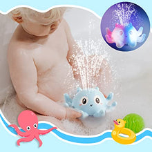 Load image into Gallery viewer, Baby Bath Toys, Electric Octopus Spray Swimming Pool Water Squirt Toy, LED Light up Bath Tub Toys, Gifts for Kids Toddler Infant, Girls and Boys Bath-time

