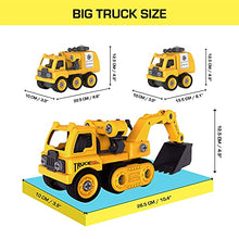 Load image into Gallery viewer, Liplay 14 in 1 DIY Assembly Truck Construction Toys for Boys – Take-Apart Excavator Toy – 76 PCS Digger Toys with Screwdriver and Instruction Manual - Child Safe Boys Toys Age 3 4 5 6 7 8
