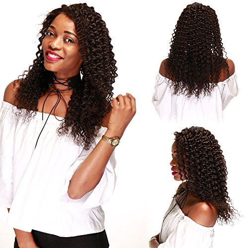 Elailite Remy Human Hair deep wave wig 100% natural Brazilian Hair Wavy Lace Wig