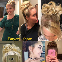 Load image into Gallery viewer, FLORATA Updo Hairpiece Curly Messy Hair Bun Extensions Donut Chignons Hair Extension Hair Scrunchie Scrunchy Up Do Ponytail Extension Hair Piece Wig
